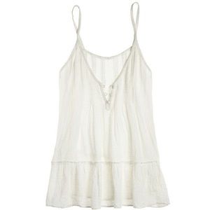 Calypso peplum linen tank